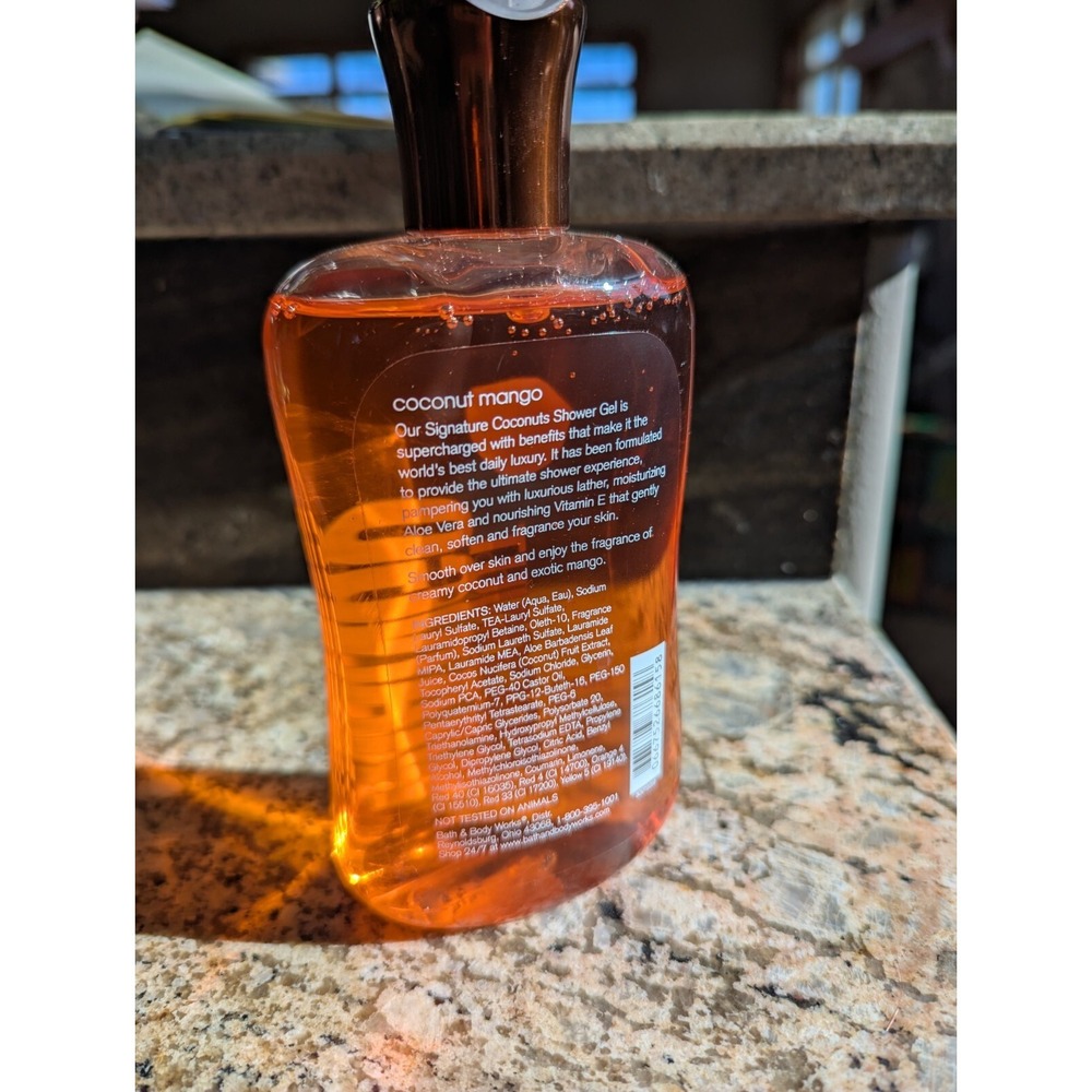 Bath Body Works Signature Coconut Mango Shower Gel RARE 10oz Discontinued - Picture 2 of 5